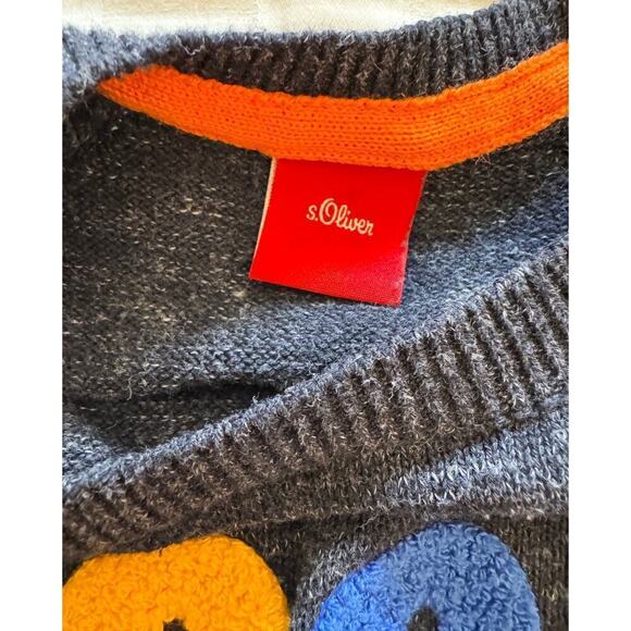 s.Oliver COOL Knit Textured Colorful Rainbow Sweater Unisex Kids Size 5T - Picture 5 of 5